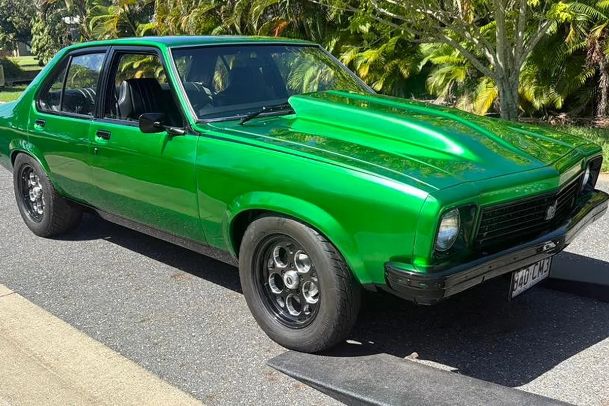 Green box car
