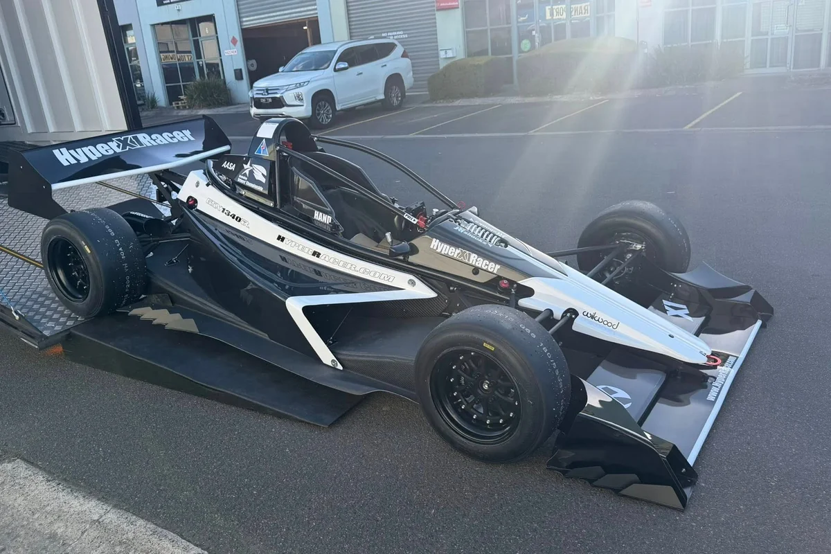Black and white race car 1